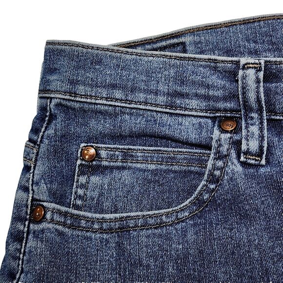 Lee Womens Relaxed Fit At The Waist Jeans Straight Leg Blue Denim Size 8 Mexico - Picture 8 of 10